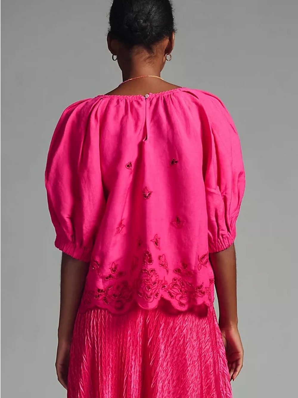 By Anthropologie Cutwork Blouse small - Picture 2 of 5